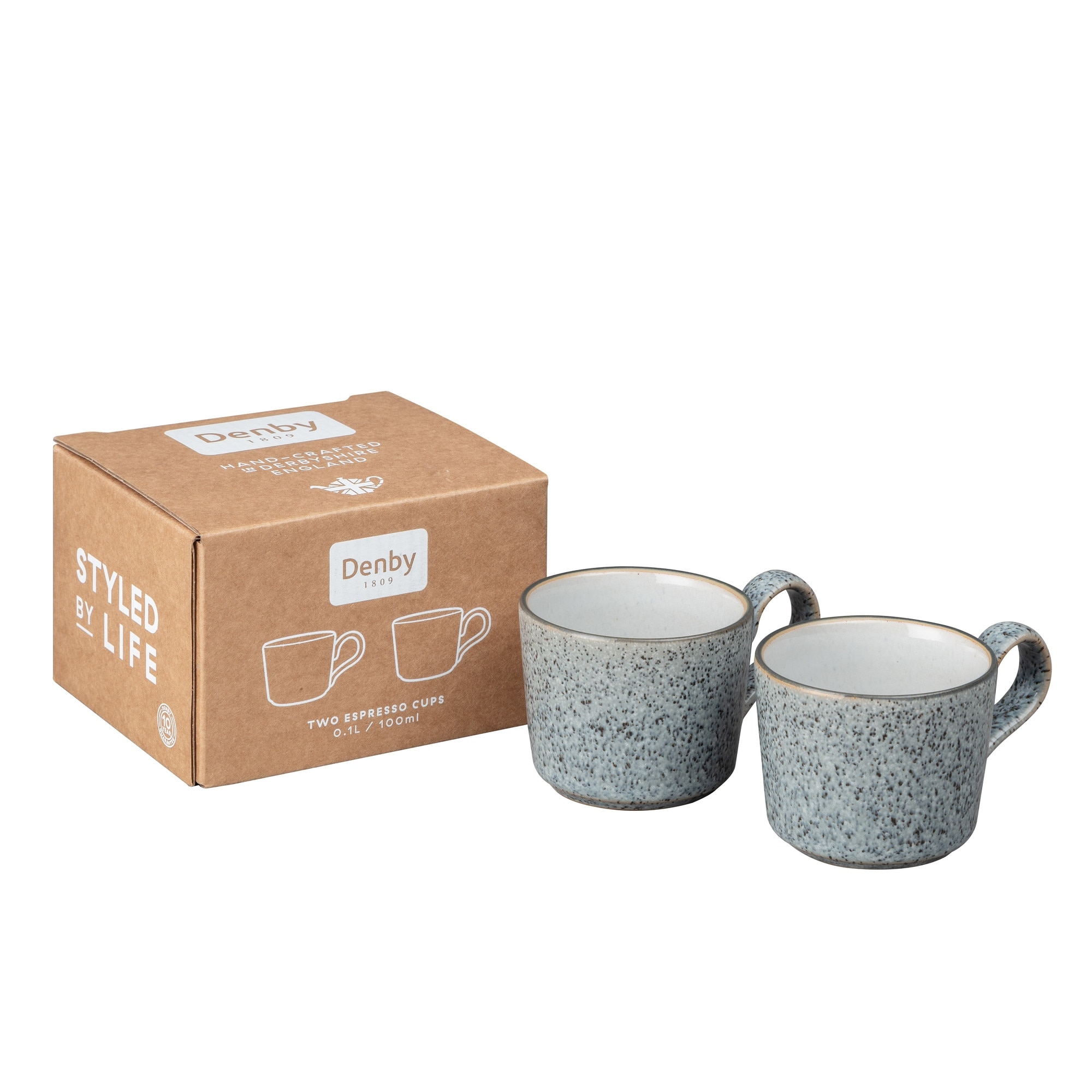 Product photograph of Studio Grey Brew Set Of 2 Espresso Cups from Denby Retail Ltd